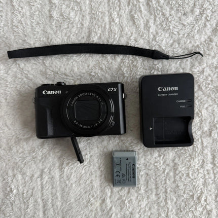 Canon PowerShot G7X Mark ll Digital Camera 20.1MP Black with Charger and Battery
