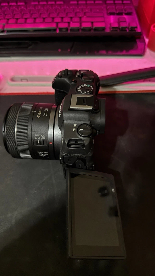 Canon EOS R8 24.2MP Mirrorless Camera w/ RF 24-50mm Lens, Black, good condition