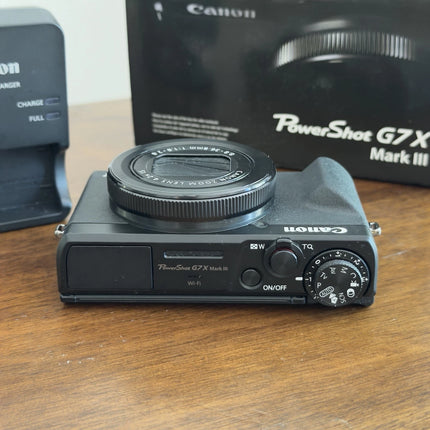 Canon PowerShot G7 X Mark lll 20.1MP 4.2x Wi-Fi Black w/Charger & Box